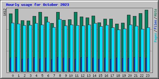 Hourly usage for October 2023