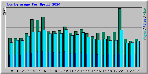Hourly usage for April 2024